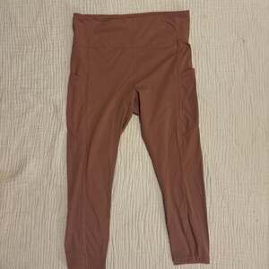 Savvi Dusty Rose High-Waisted Pocket Leggings